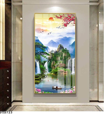 Tranh Sơn Thủy Dọc | Tranh Ngọc Việt - Đắk Lắk | Tranh Ngọc Việt - Xưởng Tranh Đẹp Buôn Ma Thuột (BMT) DakLak