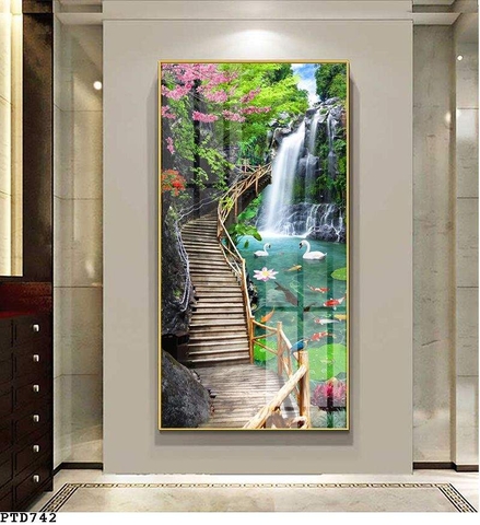 Tranh Sơn Thủy Dọc | Tranh Ngọc Việt - Đắk Lắk | Tranh Ngọc Việt - Xưởng Tranh Đẹp Buôn Ma Thuột (BMT) DakLak