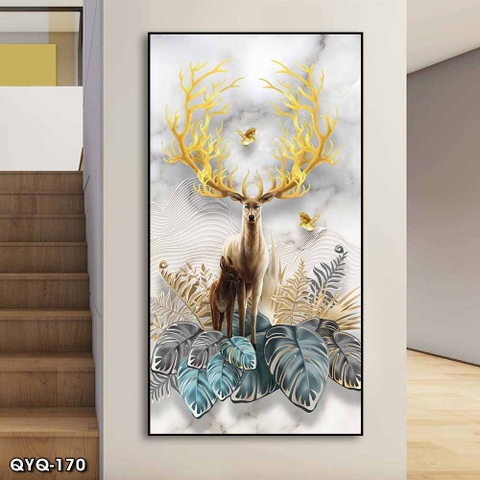 Tranh Hươu Tài Lộc | Tranh Ngọc Việt - Đắk Lắk | Tranh Ngọc Việt - Xưởng Tranh Đẹp Buôn Ma Thuột (BMT) DakLak