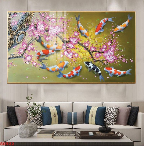 Tranh Cửu Ngư Quần Hội | Tranh Ngọc Việt - Đắk Lắk | Tranh Ngọc Việt - Xưởng Tranh Đẹp Buôn Ma Thuột (BMT) DakLak