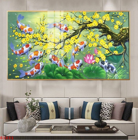 Tranh Cửu Ngư Quần Hội | Tranh Ngọc Việt - Đắk Lắk | Tranh Ngọc Việt - Xưởng Tranh Đẹp Buôn Ma Thuột (BMT) DakLak