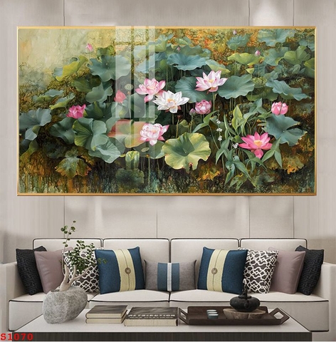 Tranh Hoa Sen Đẹp | Tranh Ngọc Việt - Đắk Lắk | Tranh Ngọc Việt - Xưởng Tranh Đẹp Buôn Ma Thuột (BMT) DakLak