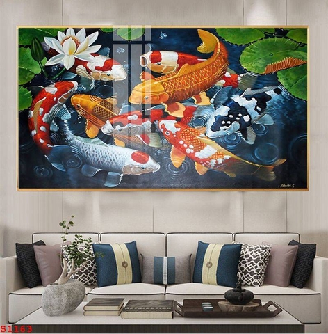 Tranh Cửu Ngư Quần Hội | Tranh Ngọc Việt - Đắk Lắk | Tranh Ngọc Việt - Xưởng Tranh Đẹp Buôn Ma Thuột (BMT) DakLak