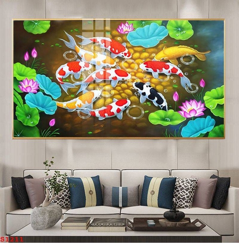 Tranh Cửu Ngư Quần Hội | Tranh Ngọc Việt - Đắk Lắk | Tranh Ngọc Việt - Xưởng Tranh Đẹp Buôn Ma Thuột (BMT) DakLak