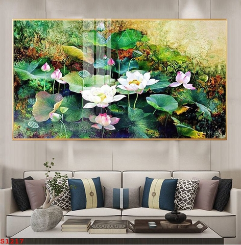 Tranh Hoa Sen Đẹp | Tranh Ngọc Việt - Đắk Lắk | Tranh Ngọc Việt - Xưởng Tranh Đẹp Buôn Ma Thuột (BMT) DakLak