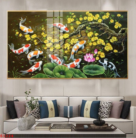 Tranh Cửu Ngư Quần Hội | Tranh Ngọc Việt - Đắk Lắk | Tranh Ngọc Việt - Xưởng Tranh Đẹp Buôn Ma Thuột (BMT) DakLak