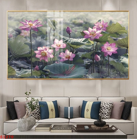 Tranh Hoa Sen Đẹp | Tranh Ngọc Việt - Đắk Lắk | Tranh Ngọc Việt - Xưởng Tranh Đẹp Buôn Ma Thuột (BMT) DakLak