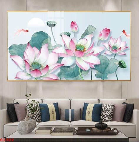 Tranh Hoa Sen Đẹp | Tranh Ngọc Việt - Đắk Lắk | Tranh Ngọc Việt - Xưởng Tranh Đẹp Buôn Ma Thuột (BMT) DakLak