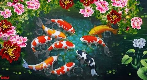 Tranh Cửu Ngư Quần Hội | Tranh Ngọc Việt - Đắk Lắk | Tranh Ngọc Việt - Xưởng Tranh Đẹp Buôn Ma Thuột (BMT) DakLak