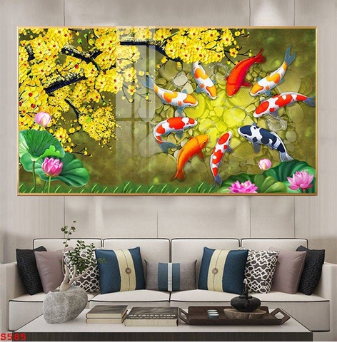 Tranh Cửu Ngư Quần Hội | Tranh Ngọc Việt - Đắk Lắk | Tranh Ngọc Việt - Xưởng Tranh Đẹp Buôn Ma Thuột (BMT) DakLak