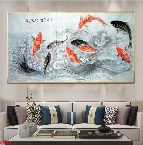 Tranh Cửu Ngư Quần Hội | Tranh Ngọc Việt - Đắk Lắk | Tranh Ngọc Việt - Xưởng Tranh Đẹp Buôn Ma Thuột (BMT) DakLak