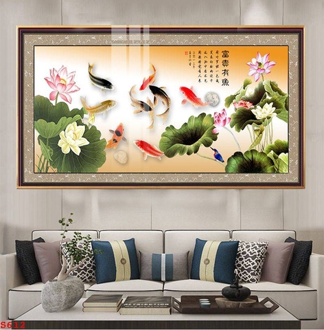 Tranh Cửu Ngư Quần Hội | Tranh Ngọc Việt - Đắk Lắk | Tranh Ngọc Việt - Xưởng Tranh Đẹp Buôn Ma Thuột (BMT) DakLak