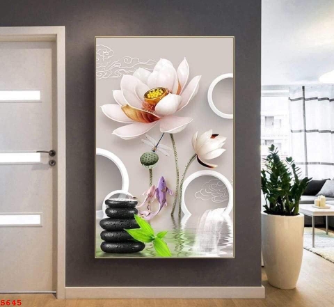 Tranh Hoa Sen Đẹp | Tranh Ngọc Việt - Đắk Lắk | Tranh Ngọc Việt - Xưởng Tranh Đẹp Buôn Ma Thuột (BMT) DakLak