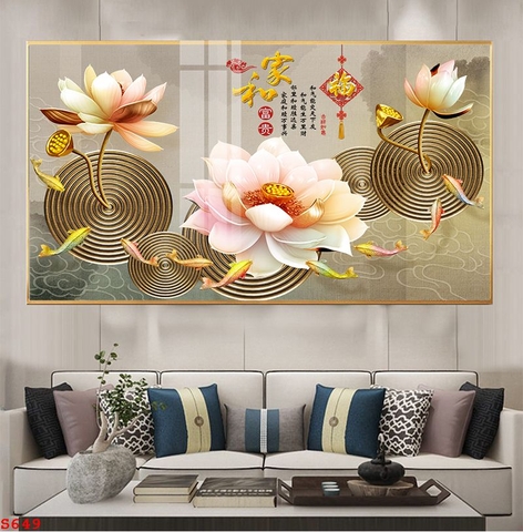 Tranh Hoa Sen Đẹp | Tranh Ngọc Việt - Đắk Lắk | Tranh Ngọc Việt - Xưởng Tranh Đẹp Buôn Ma Thuột (BMT) DakLak