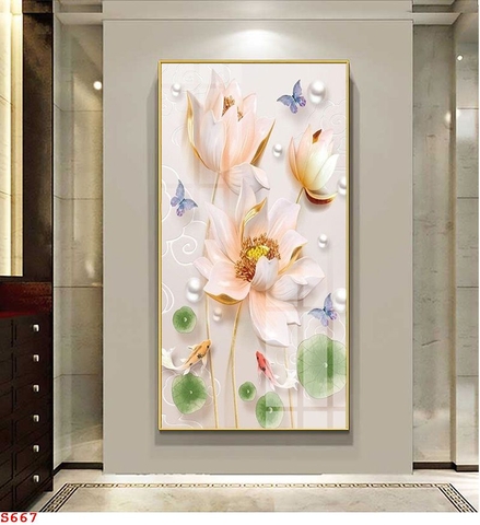 Tranh Hoa Sen Đẹp | Tranh Ngọc Việt - Đắk Lắk | Tranh Ngọc Việt - Xưởng Tranh Đẹp Buôn Ma Thuột (BMT) DakLak