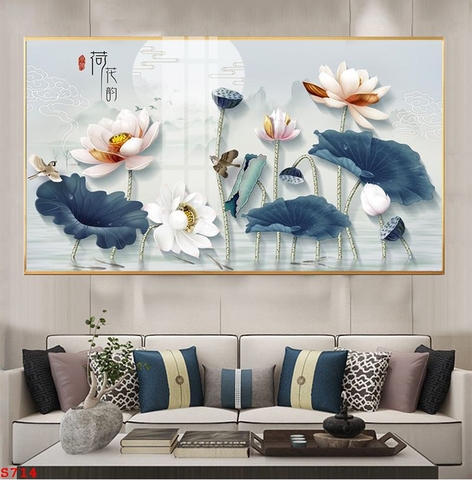 Tranh Hoa Sen Đẹp | Tranh Ngọc Việt - Đắk Lắk | Tranh Ngọc Việt - Xưởng Tranh Đẹp Buôn Ma Thuột (BMT) DakLak