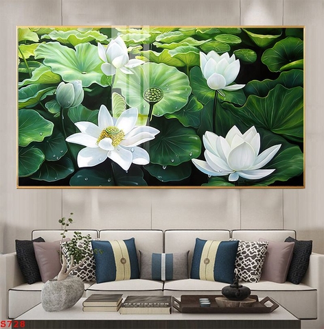 Tranh Hoa Sen Đẹp | Tranh Ngọc Việt - Đắk Lắk | Tranh Ngọc Việt - Xưởng Tranh Đẹp Buôn Ma Thuột (BMT) DakLak