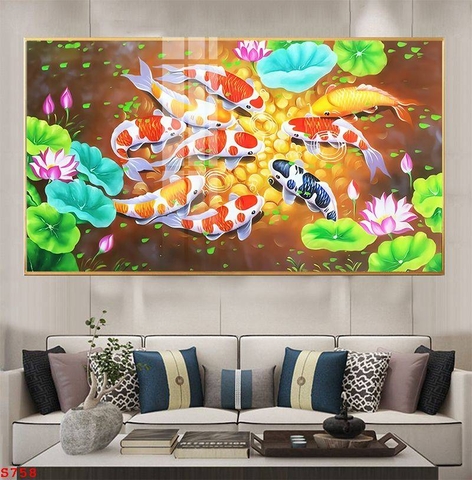 Tranh Cửu Ngư Quần Hội | Tranh Ngọc Việt - Đắk Lắk | Tranh Ngọc Việt - Xưởng Tranh Đẹp Buôn Ma Thuột (BMT) DakLak