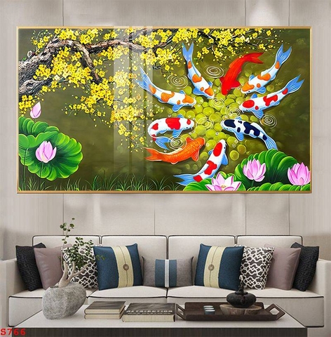 Tranh Cửu Ngư Quần Hội | Tranh Ngọc Việt - Đắk Lắk | Tranh Ngọc Việt - Xưởng Tranh Đẹp Buôn Ma Thuột (BMT) DakLak