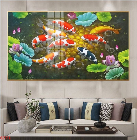 Tranh Cửu Ngư Quần Hội | Tranh Ngọc Việt - Đắk Lắk | Tranh Ngọc Việt - Xưởng Tranh Đẹp Buôn Ma Thuột (BMT) DakLak