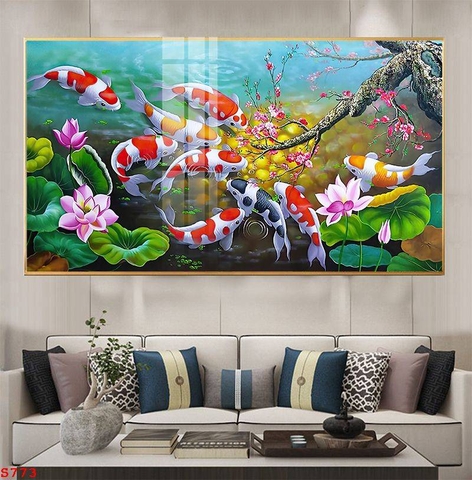 Tranh Cửu Ngư Quần Hội | Tranh Ngọc Việt - Đắk Lắk | Tranh Ngọc Việt - Xưởng Tranh Đẹp Buôn Ma Thuột (BMT) DakLak