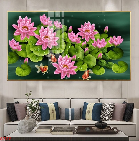 Tranh Hoa Sen Đẹp | Tranh Ngọc Việt - Đắk Lắk | Tranh Ngọc Việt - Xưởng Tranh Đẹp Buôn Ma Thuột (BMT) DakLak