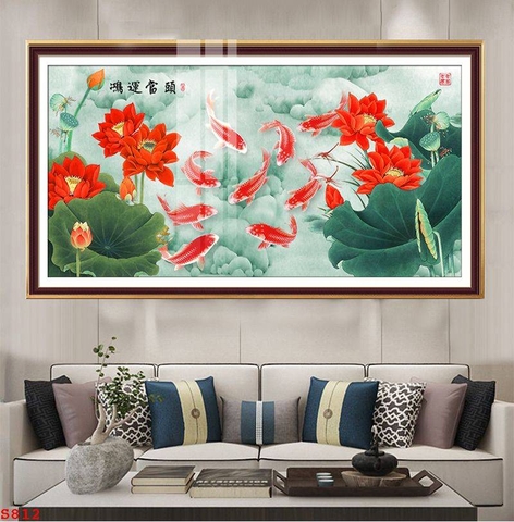 Tranh Cửu Ngư Quần Hội | Tranh Ngọc Việt - Đắk Lắk | Tranh Ngọc Việt - Xưởng Tranh Đẹp Buôn Ma Thuột (BMT) DakLak