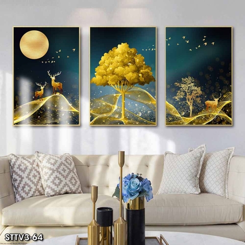 Tranh Hươu Tài Lộc | Tranh Ngọc Việt - Đắk Lắk | Tranh Ngọc Việt - Xưởng Tranh Đẹp Buôn Ma Thuột (BMT) DakLak