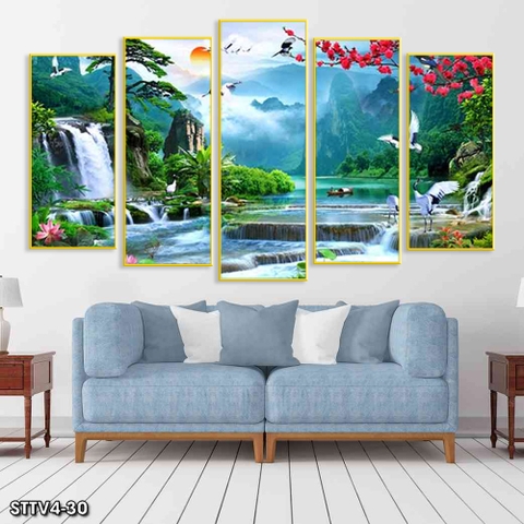 Bộ 5 Tranh Ghép Đẹp, Sang | Tranh Ngọc Việt - Đắk Lắk | Tranh Ngọc Việt - Xưởng Tranh Đẹp Buôn Ma Thuột (BMT) DakLak