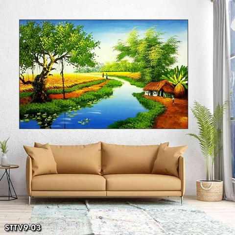 Tranh Phong Cảnh Đồng Quê | Tranh Ngọc Việt - Đắk Lắk | Tranh Ngọc Việt - Xưởng Tranh Đẹp Buôn Ma Thuột (BMT) DakLak