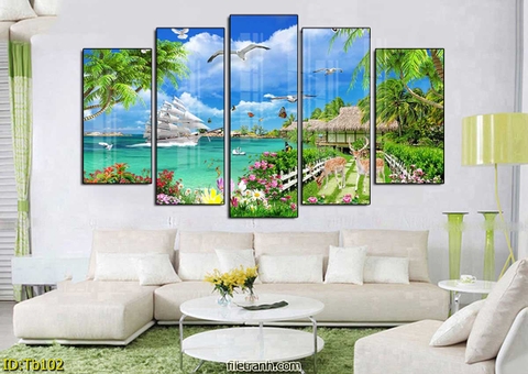 Bộ 5 Tranh Ghép Đẹp, Sang | Tranh Ngọc Việt - Đắk Lắk | Tranh Ngọc Việt - Xưởng Tranh Đẹp Buôn Ma Thuột (BMT) DakLak