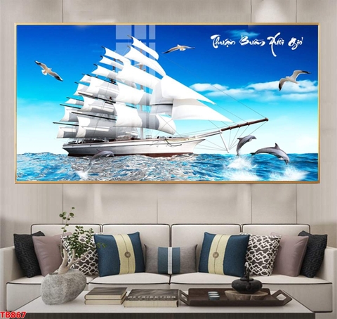 Tranh Thuận Buồm Xuôi Gió | Tranh Ngọc Việt - Đắk Lắk | Tranh Ngọc Việt - Xưởng Tranh Đẹp Buôn Ma Thuột (BMT) DakLak