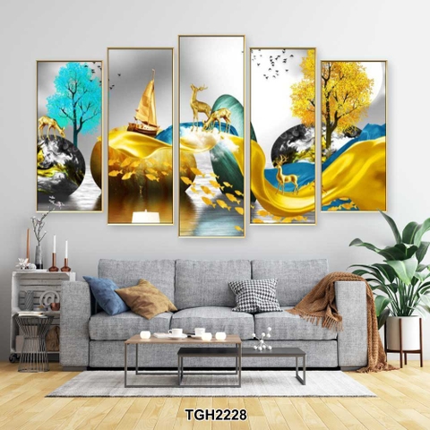 Bộ 5 Tranh Ghép Đẹp, Sang | Tranh Ngọc Việt - Đắk Lắk | Tranh Ngọc Việt - Xưởng Tranh Đẹp Buôn Ma Thuột (BMT) DakLak