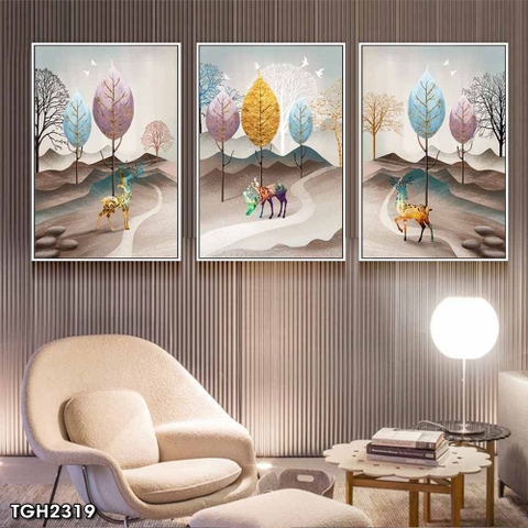 Tranh Hươu Tài Lộc | Tranh Ngọc Việt - Đắk Lắk | Tranh Ngọc Việt - Xưởng Tranh Đẹp Buôn Ma Thuột (BMT) DakLak