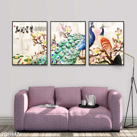 Tranh Chim Công Đẹp | Tranh Ngọc Việt - Đắk Lắk | Tranh Ngọc Việt - Xưởng Tranh Đẹp Buôn Ma Thuột (BMT) DakLak