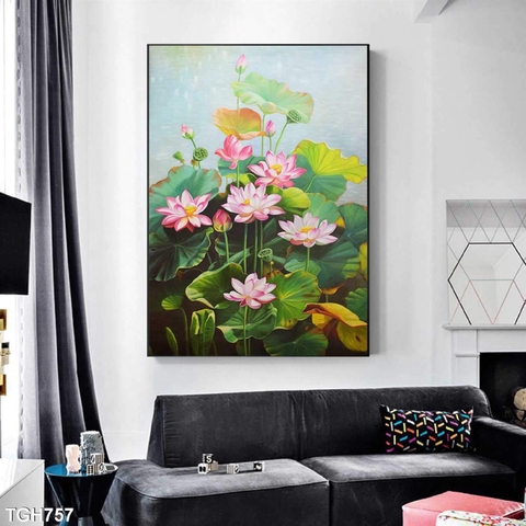 Tranh Hoa Sen Đẹp | Tranh Ngọc Việt - Đắk Lắk | Tranh Ngọc Việt - Xưởng Tranh Đẹp Buôn Ma Thuột (BMT) DakLak