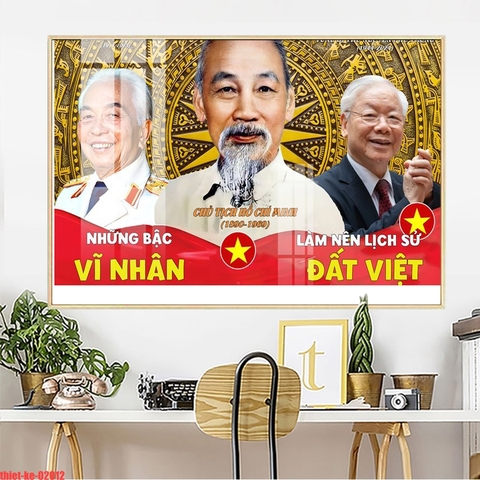 Tranh Bác Hồ - Bác Giáp - Bác Trọng | Tranh Ngọc Việt - Đắk Lắk | Tranh Ngọc Việt - Xưởng Tranh Đẹp Buôn Ma Thuột (BMT) DakLak