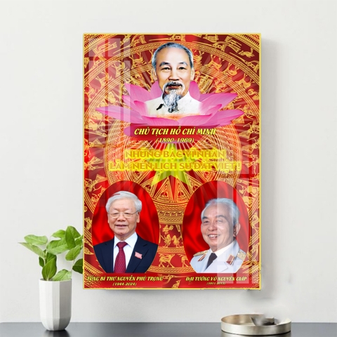 Tranh Bác Hồ - Bác Giáp - Bác Trọng | Tranh Ngọc Việt - Đắk Lắk | Tranh Ngọc Việt - Xưởng Tranh Đẹp Buôn Ma Thuột (BMT) DakLak