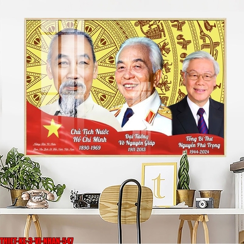 Tranh Bác Hồ - Bác Giáp - Bác Trọng | Tranh Ngọc Việt - Đắk Lắk | Tranh Ngọc Việt - Xưởng Tranh Đẹp Buôn Ma Thuột (BMT) DakLak