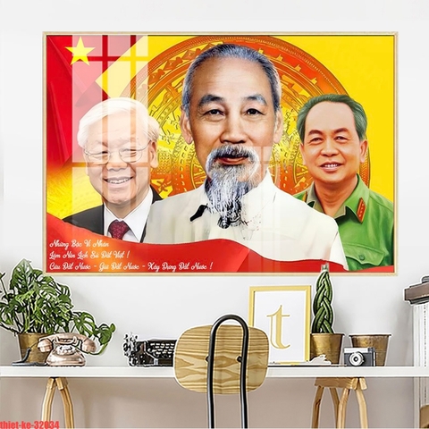 Tranh Bác Hồ - Bác Giáp - Bác Trọng | Tranh Ngọc Việt - Đắk Lắk | Tranh Ngọc Việt - Xưởng Tranh Đẹp Buôn Ma Thuột (BMT) DakLak