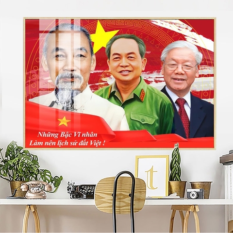 Tranh Bác Hồ - Bác Giáp - Bác Trọng | Tranh Ngọc Việt - Đắk Lắk | Tranh Ngọc Việt - Xưởng Tranh Đẹp Buôn Ma Thuột (BMT) DakLak
