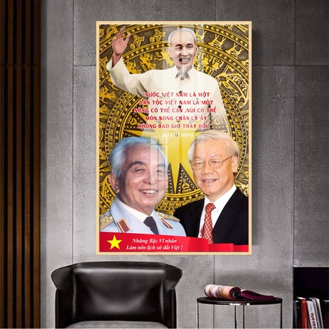 Tranh Bác Hồ - Bác Giáp - Bác Trọng | Tranh Ngọc Việt - Đắk Lắk | Tranh Ngọc Việt - Xưởng Tranh Đẹp Buôn Ma Thuột (BMT) DakLak