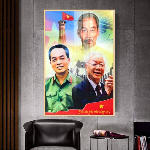 Tranh Bác Hồ - Bác Giáp - Bác Trọng | Tranh Ngọc Việt - Đắk Lắk | Tranh Ngọc Việt - Xưởng Tranh Đẹp Buôn Ma Thuột (BMT) DakLak