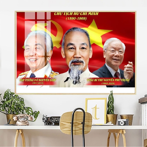 Tranh Bác Hồ - Bác Giáp - Bác Trọng | Tranh Ngọc Việt - Đắk Lắk | Tranh Ngọc Việt - Xưởng Tranh Đẹp Buôn Ma Thuột (BMT) DakLak