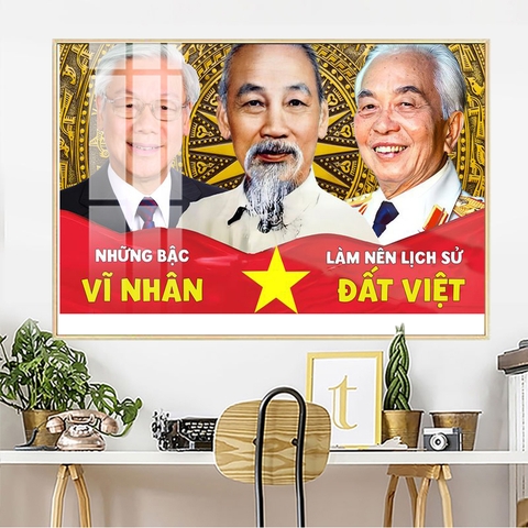 Tranh Bác Hồ - Bác Giáp - Bác Trọng | Tranh Ngọc Việt - Đắk Lắk | Tranh Ngọc Việt - Xưởng Tranh Đẹp Buôn Ma Thuột (BMT) DakLak