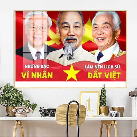 Tranh Bác Hồ - Bác Giáp - Bác Trọng | Tranh Ngọc Việt - Đắk Lắk | Tranh Ngọc Việt - Xưởng Tranh Đẹp Buôn Ma Thuột (BMT) DakLak