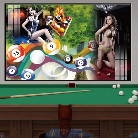 Tranh Quán Bida - Billiards | Tranh Ngọc Việt - Đắk Lắk | Tranh Ngọc Việt - Xưởng Tranh Đẹp Buôn Ma Thuột (BMT) DakLak