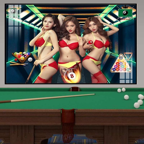 Tranh Quán Bida - Billiards | Tranh Ngọc Việt - Đắk Lắk | Tranh Ngọc Việt - Xưởng Tranh Đẹp Buôn Ma Thuột (BMT) DakLak