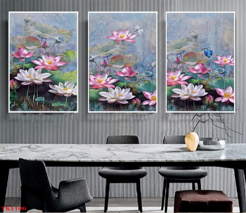 Tranh Hoa Sen Đẹp | Tranh Ngọc Việt - Đắk Lắk | Tranh Ngọc Việt - Xưởng Tranh Đẹp Buôn Ma Thuột (BMT) DakLak