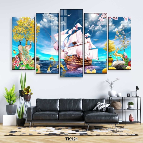 Bộ 5 Tranh Ghép Đẹp, Sang | Tranh Ngọc Việt - Đắk Lắk | Tranh Ngọc Việt - Xưởng Tranh Đẹp Buôn Ma Thuột (BMT) DakLak